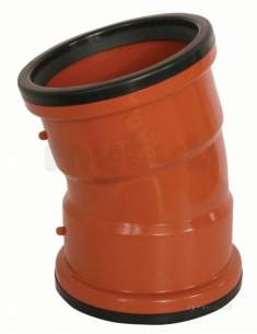 Clark Drain Polypropylene Drainage Channel -  110mm 15deg Double Socket Pvc Bend