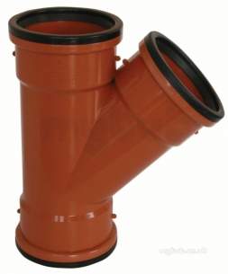 Clark Drain Polypropylene Drainage Channel -  110mm 45deg T/socket Equal Y Pvc Junctn