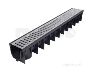 Clark Drain Underground Drainage -  Pvc Channel Plus Galv Grid 130x1m-1.5 Ton