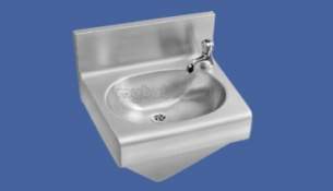 Sissons Stainless Steel Products -  G20482n Two Tap Holes Security Wash Hand Basin Ss