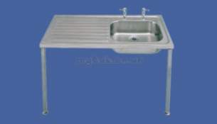 Sissons Stainless Steel Products -  G22006l 1200 X 600 Sbsd Left Hand Hospital Sink Ss