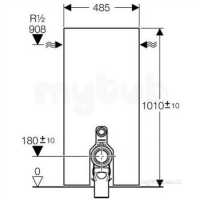 Geberit Commercial Sanitary Systems -  Monolith For Floor Standing Wc Blk Glass