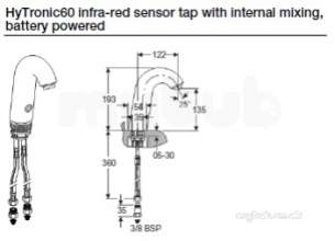 Geberit Commercial Sanitary Systems -  Wt60 Infrared Sensor Tap-palladium 115725hc1
