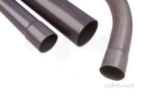 Polypipe Gp Duct 54 200mm Fittings -  3 Inch X 45deg Black Gen Purpose Bend