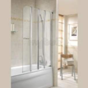 Twyford Geo6 and Hydr8 Enclosures -  Geo6 4 Part Folding Screen Right Hand Silver-obsolete G60979cp
