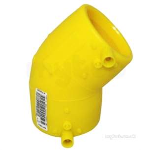 Gps Yellow Electrofusion Pe Fitting -  Gps 25 Yellow Ef 45 Degree Elbow 105 307