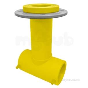 Gps Yellow Electrofusion Pe Fitting -  Gps 90x80 Yellow Ef Flanged Tee 301 313