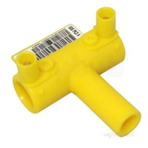 Gps Yellow Electrofusion Pe Fitting -  Gps 25 Yellow Ef Equal Tee 408 307 58408307