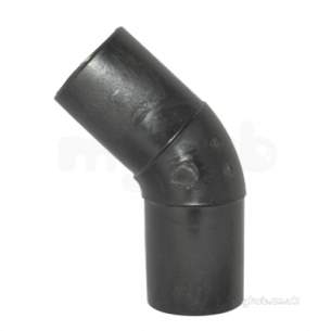 Gps Black Puppedspigot Pe Fittings -  Gps 110 Black Ls Pe100 45deg Elbow 214 314