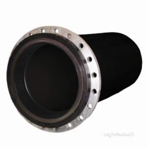 Gps Black Puppedspigot Pe Fittings -  Gps Blk 100 Pupped Slim Flange Ass 355x300mm