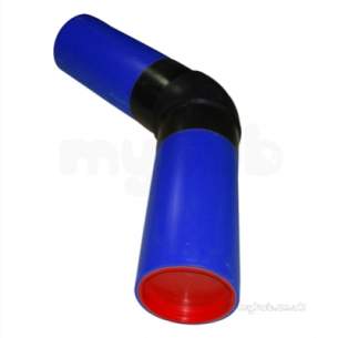 Gps Blue Puppedspigot Pe Fittings -  Gps 225 Blue Pup Pe100 45 Deg Elbow 314 320