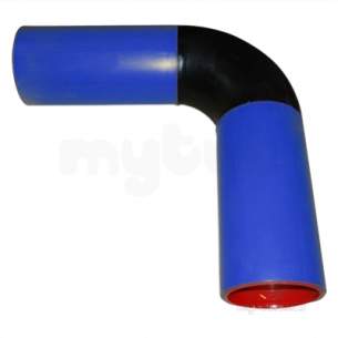 Gps Blue Puppedspigot Pe Fittings -  Gps 250 Blue Pup Pe100 90 Deg Elbow 308 321