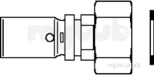 Oventrop Industrial Valves and Actuators -  Press X Collar Nut Unplated 16x2mm X 3/4