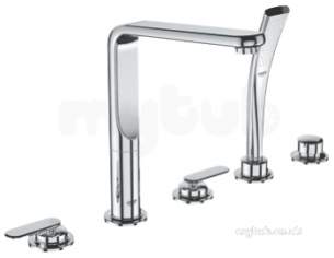 Grohe Tec Brassware -  Ondus Veris 2hdl Trimset Bath 5-h 19362000