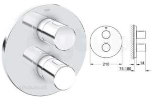 Grohe Shower Valves -  Grohe Grohe 3000c Trim Shower Chrome Plated 19464000