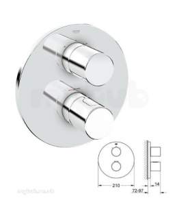 Grohe Shower Valves -  Grohe 3000c Trim C/w Aquadimmer Cp 19465000