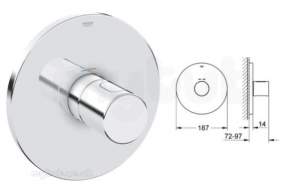 Grohe Shower Valves -  Grohe Grohe 3000c Trim Central Chrome Plated 19466000