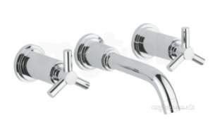 Grohe Tec Brassware -  Atrio Yps 3-h Basin M Wall Mt Trim Set 20164000