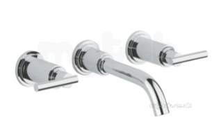 Grohe Tec Brassware -  Atrio Jota 3-h Basin M Wall Mt Trim Set 20169000