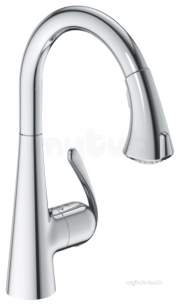 Grohe Kitchen Brassware -  Grohe Zedra Sink Mixer Profile Spray 32294000