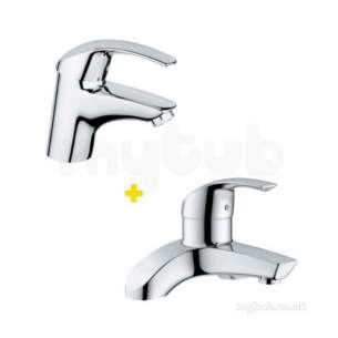 Grohe Tec Brassware -  Eurosmart Basin Mixer/bath Filler Pack