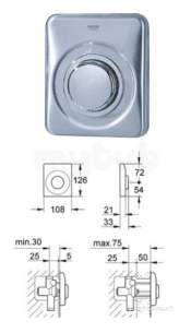 Grohe Tec Brassware -  Grohe Grohe Dal 37019 Urinal Flush Ss 37019000