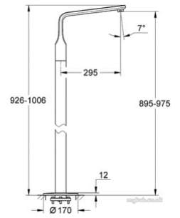 Grohe Tec Brassware -  Veris 13245 Floor Standing B Spout 13245000