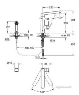 Grohe Kitchen Brassware -  Grohe K7 Sink Mixer And Hand Spray Supersteel 32179dc0