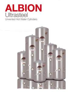 Albion Ultrasteel Unvented Cylinders -  Albion Ultrasteel 180l Indirect Unv Cylinder