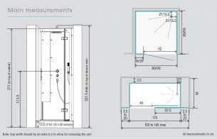 Saniflo Shower Cubicles -  Horizon Recessed 1200 X 800 Shower Cubicle Ca183a