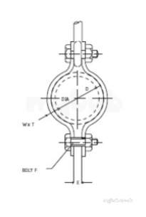 Hargreaves Halifax Cast Soil Range -  Heavy Duty 200mm Lined Pipe Clamp M12