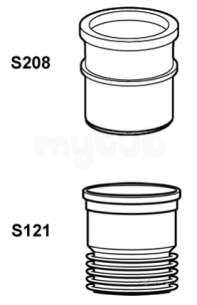 Hunter Plastics Above Ground -  110mm Connector Other Materials S121-b