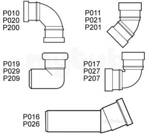 Hunter Plastics Above Ground -  40mm X 135deg Swept Bend P021-g Gp021