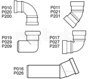 Hunter Plastics Above Ground -  40mm X 90 Degree Spigot Bend P029-g Gp029