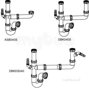 Hunter Plumbers Bits -  Mk Dbkds040 Extended Double Bowl Kit