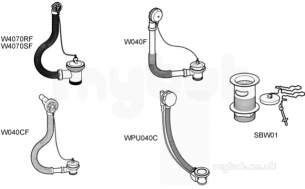 Hunter Plumbers Bits -  Hunter Mk 40mm Bath Overflow W040f