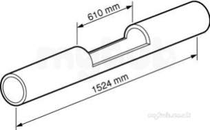 Hunter Plastics Below Ground -  110mm Flanged Channel Pipe Spt/spt Ds559