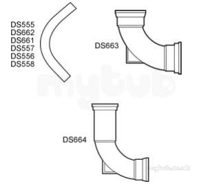 Hunter Plastics Below Ground -  110mm X 45deg Long Radius Bend Ds557