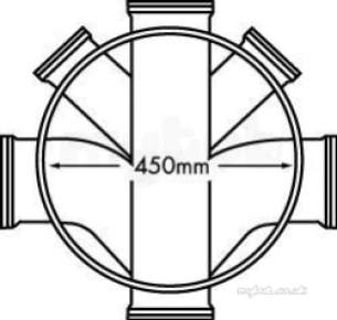 Hunter Plastics Below Ground -  110mm Insp Chamber Base 260mm Invt Ds50