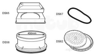 Hunter Plastics Below Ground -  110mm Insp Chamber Raising Piece Ds58