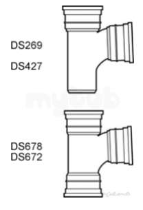 Hunter Plastics Below Ground -  110mm X 45deg Single Equal Junct Ds278