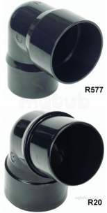 Hunter Plastics Above Ground -  Highflo 68mm X 112.5deg Top Bend R20-w