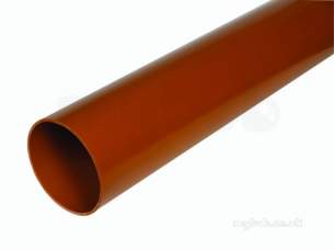 Hunter Plastics Below Ground -  160mm X 6m Plain End Drain Pipe Ds545