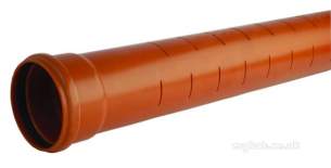 Hunter Plastics Below Ground -  110mm X 6m Land Drain Pipe S/sckt Ds546