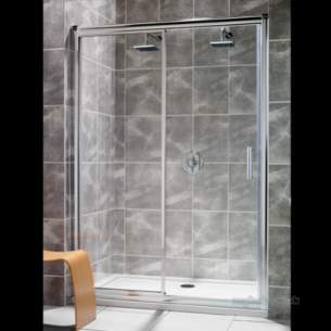 Twyford Geo6 and Hydr8 Enclosures -  Twyford Hydr8 1000mm Slider Box 2of2 Chrome Plated H86500c2