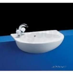 Ideal Standard Space -  Space 550mm One Tap Hole Left Hand S/proj Semi Countertop Basin Wh E612801