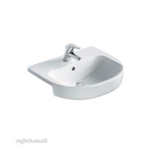 Ideal Standard Playa Sanitaryware -  Ideal Standard Playa J4674 550mm One Tap Hole Semi Ctop Basin Wh J467401