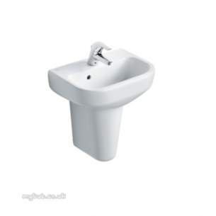 Ideal Standard Playa Sanitaryware -  Ideal Standard Playa J4676 450mm One Tap Hole H/r Basin Wh