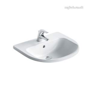 Ideal Standard Playa Sanitaryware -  Ideal Standard Playa J5027 550mm One Tap Hole Countertop Basin White