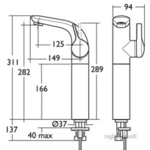 Ideal Standard Brassware -  Ideal Standard Melange A4267 Vessel Basin Monobloc Cp A4267aa